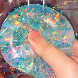 TikTok Viral Rubber Malt Sugar Squishy Pearlescent Stress-relief Gadget Aurora Venting <b>Ball</b> Slow-rebound Toy Syrup-like Bead - Product Image 6