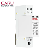 EARU ELE 1P+N AC SPD 20KA~40KA 275V Parafoudre domestique de protection contre les surtensions Dispositif de protection basse tension EAG40-C SPD1P+N-40