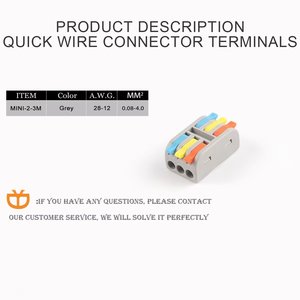 Wire Connectors <strong>3</strong> Pin Mini Quick <strong>Connector</strong> Universal Compact Fast Wiring Led Terminal Block Strip Cable Push-in Connectors - Product Image 4