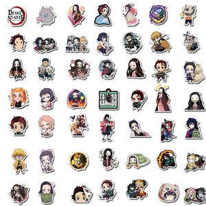 100 autocollants en PVC imperméables imprimés UV, thème Anime Demon Slayer <span class=keywords><strong>Kimetsu</strong></span> <span class=keywords><strong>No</strong></span> Yaiba, vente en gros, logo personnalisé, pour fans, marque Fanda - Product Image 6