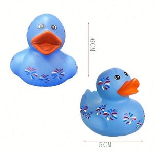 2 Inch Patriotic Bulk Independence Day Float Ducks Small Shower Star Rubber Ducky Christmas Party - Product Image 3