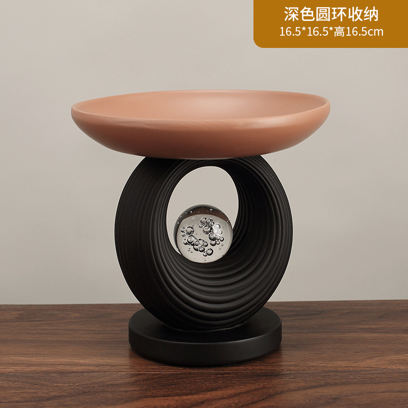 Rangement rond foncé