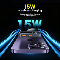 2-in-1 Powerbank mit Eigenem Logo 5000mAh 10000mAh PD22.5W QC3.0 Schnellladegerät Batterien LED-Anzeige 15W Kabelloses Laden Powerbank
