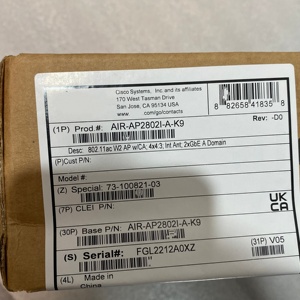 จุดเชื่อมต่อไร้สาย Cis-co AIR-AP2802I-A-K9 อุปกรณ์เครือข่ายระดับองค์กรของแท้ - Product Image 1