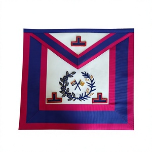 Undress Grand Mark Standard Bearer Plain <b>Ribbon</b> Apron with Plain Tee | Free Mason Mark Apron - Product Image 1