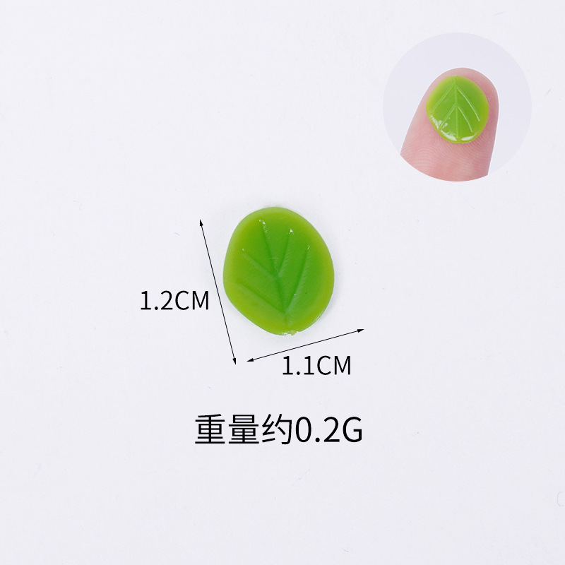 Mini feuilles de menthe vert clair de 1,2 cm