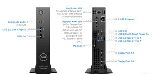 Dells OptiPlex 3000 <span class=keywords><strong>Thin</strong></span> Client en Tel Ce Leron N5105 4 Core 2,9 GHz Pantalla integrada de escritorio - Product Image 6