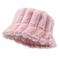 Chapeau Bob Élégant en Fausse Fourrure Couleur Unie Respirant Chaud et Épais Anti-Froid pour Femme Automne & Hiver