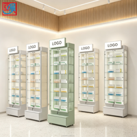 Sofort Lieferbare Vitrine Glas-Ausstellungsschrank mit LED-Beleuchtung und Individuellem Logo für Geschäfte Einkaufszentren Läden