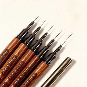 KOUYA BEAUTY – Nouveau Kit de Pinceaux de Luxe pour Nail Art, Manche en Bois de Santal, Pointe Ultra Fine 6-18mm, Nylon, Vente en Gros pour Salons de Manucure - Product Image 5