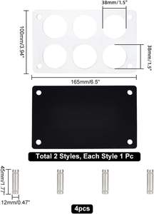 Support à verres à whisky et <span class=keywords><strong>tequila</strong></span> pour restaurant, club, bar, réunion de famille, fête, plateau de service à dégustation en acrylique à 6 trous - Product Image 2