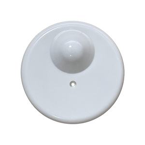 Étiquette antivol rigide en ABS blanc rond RF 8,2 MHz avec broche pour système EAS, fournie directement par l'usine pour les magasins de détail - Product Image 5