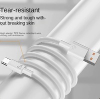 Kabel Data USB Type-C Pengisian Daya Super Cepat 6A 66W Bersertifikasi CE FCC Langsung dari Pabrik untuk Ponsel
