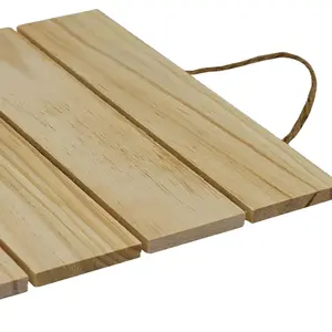 10 × 10 Zoll unbehandelte hängende Holzplatte  Holzpalette mit Kerbe  Banner, hängende Scheibe, dekorative rustikale Blanks für Laden