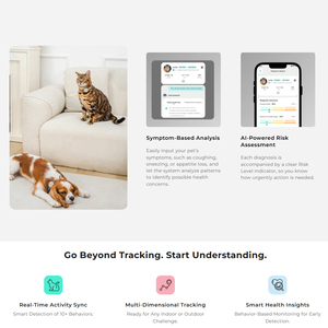 <span class=keywords><strong>Collier</strong></span> intelligent <span class=keywords><strong>pour</strong></span> <span class=keywords><strong>chat</strong></span> et chien <span class=keywords><strong>avec</strong></span> suivi du comportement par IA, localisation <span class=keywords><strong>GPS</strong></span> <span class=keywords><strong>pour</strong></span> la surveillance de la santé et la sécurité en extérieur - Product Image 6