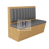 U Form Restaurant Sofa PU Leder Massivholz großen runden Tisch und Stühle Halbkreis Stand Sofas Para Restaurant