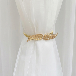 Sujetadores de Cortinas Gold Wing, Elegantes Abrazaderas de Cristal con Pedrería para Decoración del Hogar, Bodas y Estilo Hollywood Glam - Product Image 1