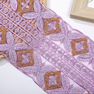 Phi đính cườm thêu lưới ren Trims thêm sang trọng văn hóa cho thời trang & trang trí - Product Image 3