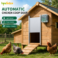 Ouvre-porte automatique pour poules avec capteur de lumière, matériau ABS durable, design moderne pour volailles HPSFENCE AD003