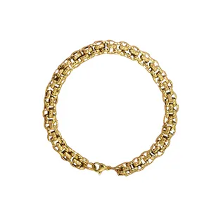 Fashion stainless steel jewelry supplier men custom gold filled bracelets