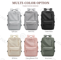 Sac à dos pour ordinateur portable Fuliya personnalisable, grande capacité, imperméable, en Oxford, idéal pour les voyages d'affaires, les sorties décontractées, les activités de plein air