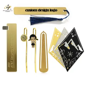 Free Sample Bookmark Tassels Metal Gold Plate 3d Bookmark Clip Blanks Cartoon Iqra Quran Enamel Custom Bookmark For Gift