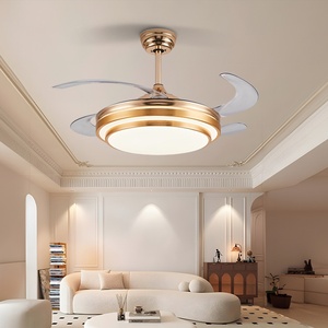 Ceiling Fans with <b>Remote</b> <b>Control</b> LED Fan BLDC Industrial Glass Body Fandelier Decorative <b>Lights</b> AC/DC Motor for Bedrooms - Product Image 4