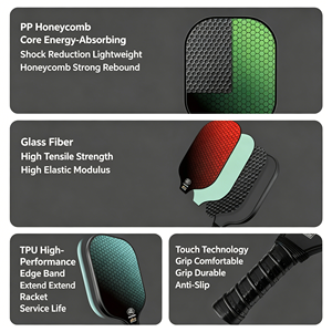 Pala de Pickleball de Rendimiento Dinámico, Ligera, de Fibra de Carbono para una Acción Rápida - Product Image 5