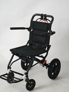 Fauteuil roulant pliable léger de 9,15 kg, cadre en acier carbone, accoudoirs rabattables, roues alvéolées 6/12 - Product Image 2