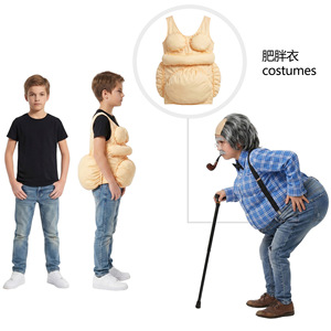 Children's Fat <b>Costume</b> Big <b>Belly</b> Vest For Halloween Party Dress Up Role Play - Product Image 1