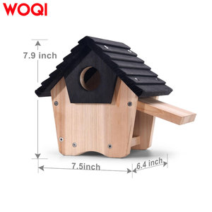 Comedero para Pájaros de Madera Hecho a Mano WOQI, Tradicional, para Montar en la Pared, Casa de Descanso, Decoración Popular para Jardín y Hogar, Comedero para Pájaros Colgante - Product Image 2