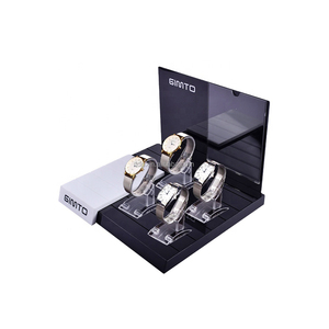 Cao cấp thanh lịch của nam giới <span class=keywords><strong>Acrylic</strong></span> đồng hồ hiển thị đứng tông truy cập hàng đầu giới thiệu cho cửa hàng đồng hồ đánh bóng bề mặt nhà máy trực tiếp - Product Image 6