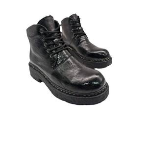 Bottes italiennes printemps/été avec doublure en polaire, style vintage, souples et chaudes, dessus en cuir de vache véritable, bottes chukka pour homme - Product Image 5