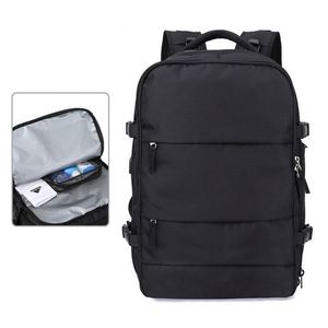 Mochila para Computadora de Negocios de Nailon Negro de 15.6 Pulgadas, Diseño USB Personalizado, Alta Calidad y Gran Capacidad - Product Image 4
