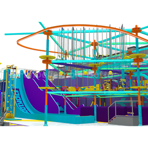 Bettaplay Parque de Trampolines Interior de 1460 m² con Nuevo Diseño, Área de Juegos Interior con Tobogán Gigante, Circuito de Cuerdas y Muro de Escalada para Centros Comerciales - Product Image 4