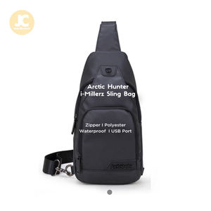 I-Millerz <b>for</b> Arctic Hunter Waterproof Crossbody Chest <b>Bag</b> <b>for</b> <b>Men</b> USB Charging <b>Shoulder</b> Sling Backpack <b>for</b> Travel - Product Image 1