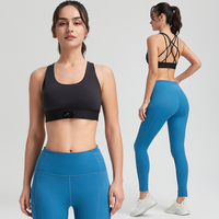 Soutien-gorge de sport OEM personnalisé avec logo, moniteur de fréquence cardiaque, capteur HRM en temps réel, dos nageur à bretelles, soutien-gorge de yoga à fort impact pour femme