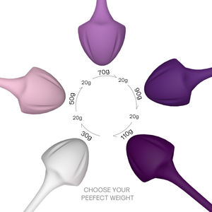 Dropshipping palline di <span class=keywords><strong>Kegel</strong></span> in Silicone di qualità Premium 5 pezzi ponderato variabile Set per esercitare e tonificare i muscoli del pavimento pelvico - Product Image 5