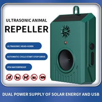 Répulsif Portable Mural Ultrasonique pour Rongeurs et Chiens, Solaire Extérieur, Dissuasif pour Oiseaux et Animaux de Jardin IP67