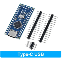 Carte de développement FYX Mini Type-C Micro USB Nano 3.0 Atmega328P avec bootloader CH340 compatible contrôleur Nano