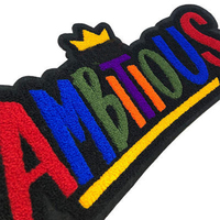 Lettres de serviette 3D personnalisées logo patchs chenille de grande taille à repasser par transfert de chaleur