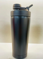 Gourde shaker en acier inoxydable 750 ml à double paroi isolée sous vide, sans BPA, avec couvercle, pour la gym, et gobelet à vin avec haut-parleur