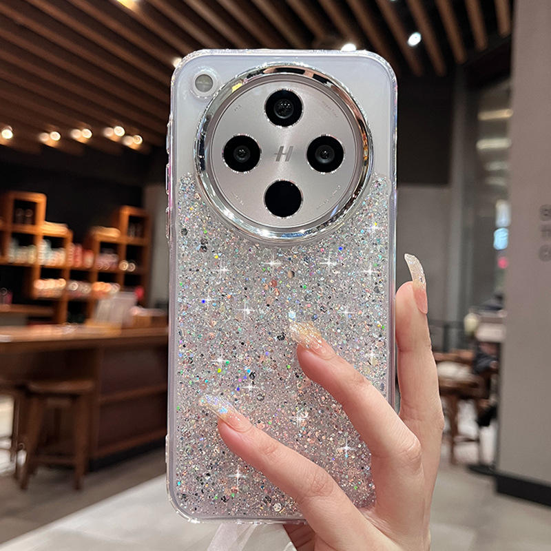 ขอบซิลิโคนอ่อนนุ่ม+ใสมีกลิตเตอร์