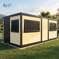 Casa Contenedor Prefabricada Modular de Panel Sándwich de Acero Expandible Portátil de Calidad, Bajo Costo e Instalación Rápida, Casas Pequeñas Únicas