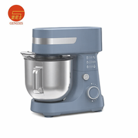 Batteur sur socle électrique 800W, bol mélangeur en acier inoxydable 5,0L, 12 vitesses, crochet pétrisseur, fouet, fouet à spirale, accessoires à tête inclinable
