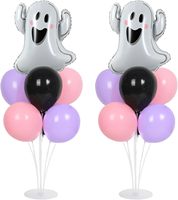 Set de Globos de Aluminio para Halloween: Esqueleto, Rayas Blancas y Negras, Pesadilla, BOO, Calabaza, Fantasma, Primer Cumpleaños, Baby Shower, Decoración para Fiestas Temáticas