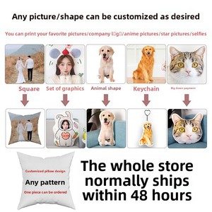 Coussin décoratif personnalisé en peluche et coton PP, simulation 3D d'animal domestique humanoïde - Plusieurs tailles, cadeau d'anniversaire pour petite amie - Product Image 3
