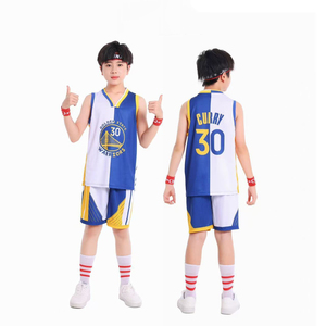ชุดบาสเก็ตบอลเด็กขายส่งจากโรงงาน แห้งเร็ว สไตล์เรโทร ระบายอากาศได้ดี รุ่นเยาวชน โจไคส์ ดอนไคส์ - Product Image 4