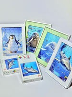Puzzle éducatif pour enfants, 100 pièces, recyclable, en carton blanc/bleu, avec motifs de dessins animés haute définition, très vendu