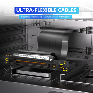 Tốc độ cao <span class=keywords><strong>PCI</strong></span> <span class=keywords><strong>Express</strong></span> 4.0 <span class=keywords><strong>16X</strong></span> Riser cáp cho máy tính để bàn GPU 90 độ linh hoạt Ribbon cáp mở rộng cho card đồ họa <span class=keywords><strong>PCI</strong></span>-E 4.0 - Product Image 6